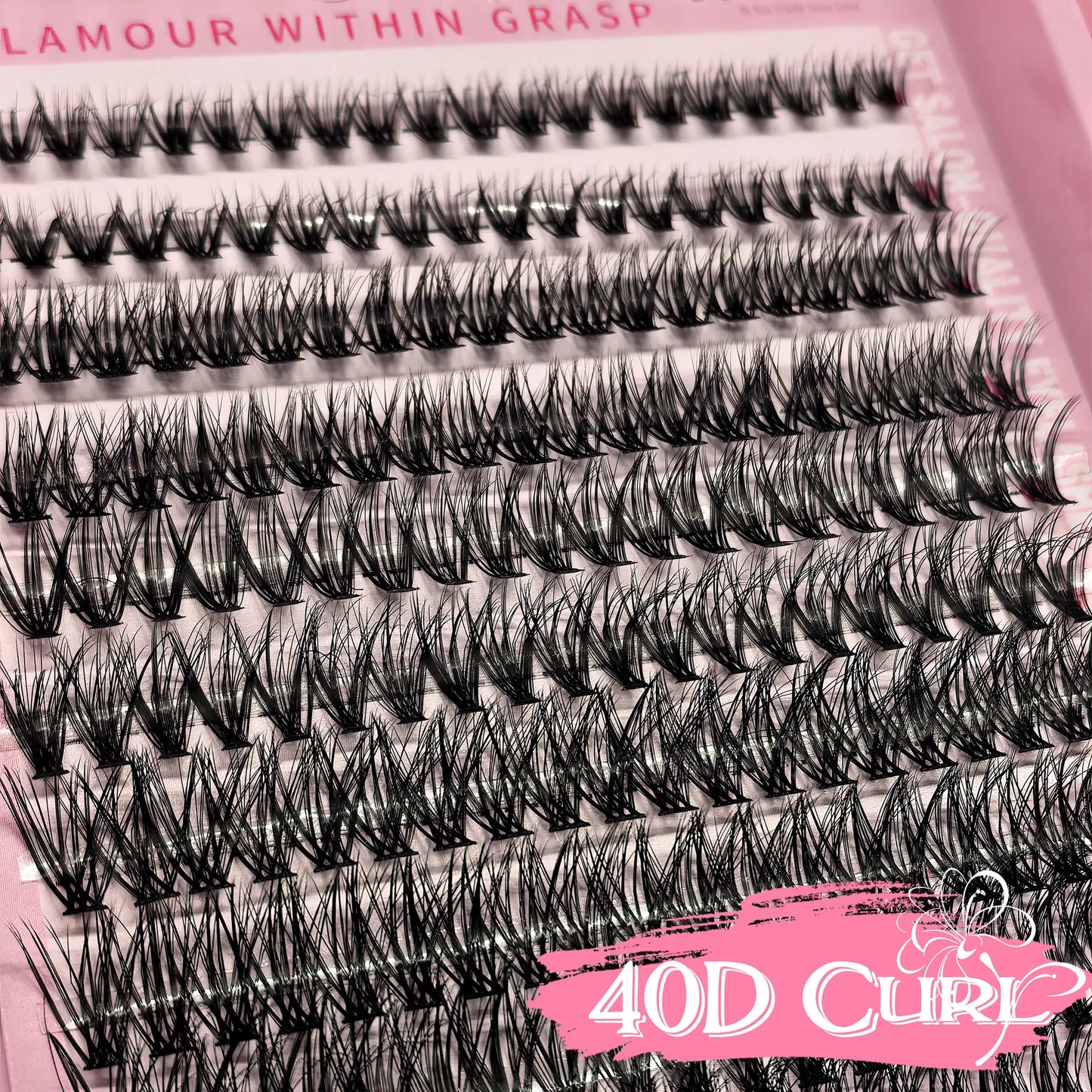 200 clusters of natural-looking false eyelashes - 9-16 mm, includes eyelash glue and tweezers for D I Y eyelash extensions.
